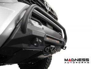 Toyota Tacoma Front Winch Bumper - Stealth Center Mount With Top Hoop - Addictive Desert Designs Toyota Tacoma Front Winch Bumper - Stealth Center Mount With Top Hoop - Addictive Desert Designs